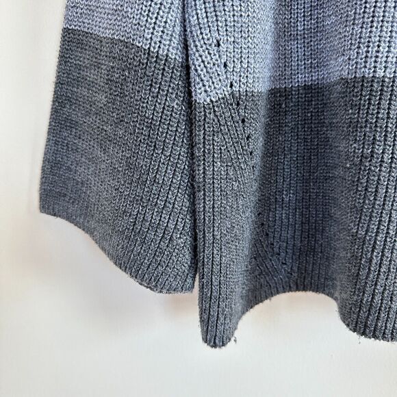 Gentle Fawn Nino Gray Color Block Stripe Knit Sweater Pullover V-Neck XS - Picture 5 of 11